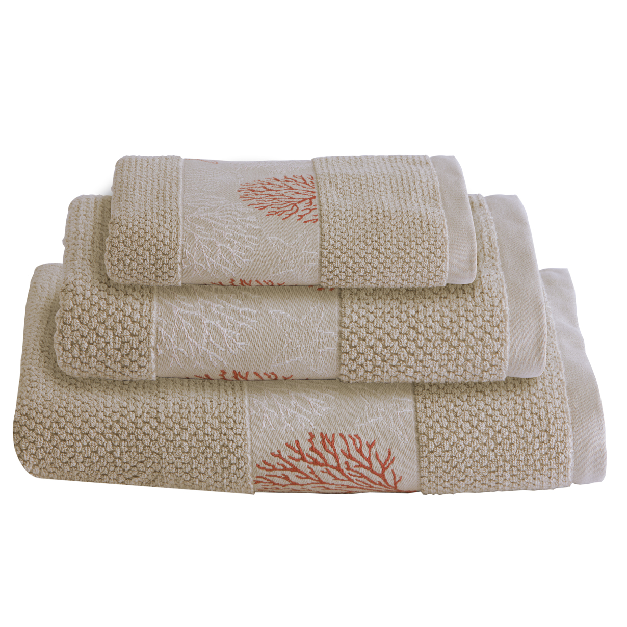 TOWEL SET, IBIZA – BEIGE, 3 PCS