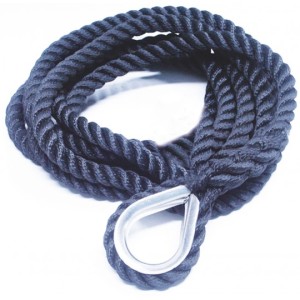 BLU NAVY MOORING ROPE WITH S. S. THIMBLE 15 MT
