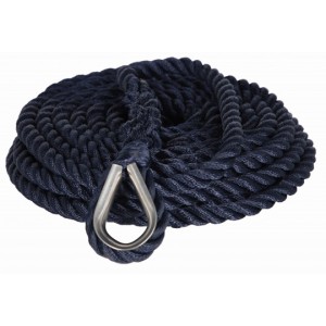 BLUE NAVY HIGH TENACITY MOORING ROPE THIMBLE EYE