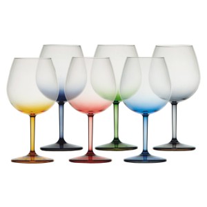 Non-slip Balloon Glass Party Colors, Set Of 6 Pcs