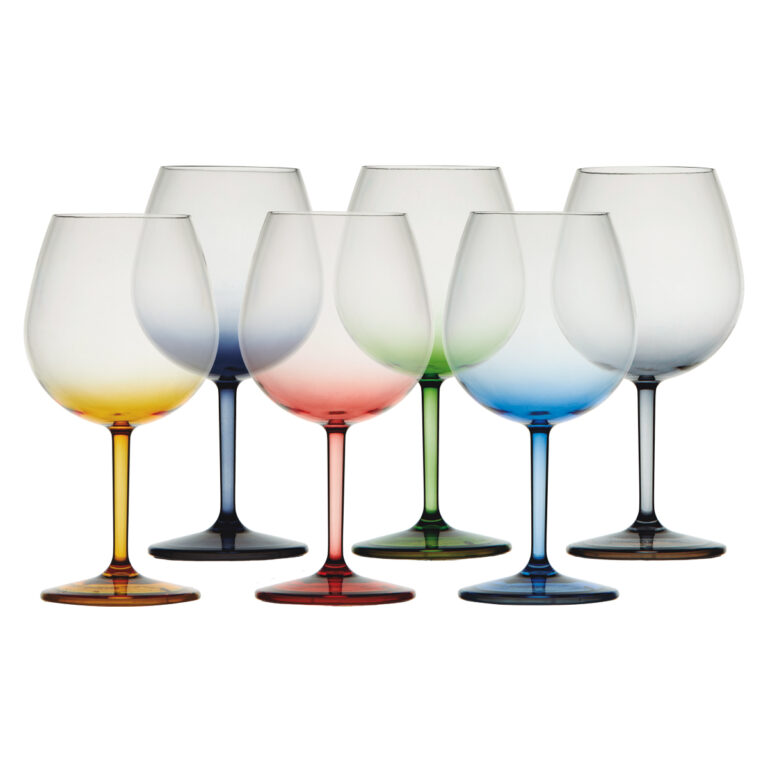 Non-slip Balloon Glass Party Colors, Set Of 6 Pcs
