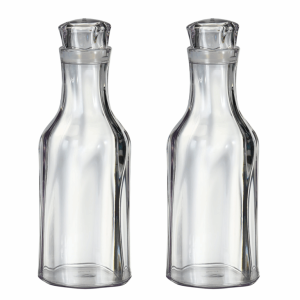Set Of 2 Happy Bottles – Clear