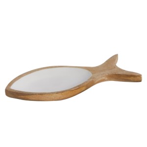 Cocoa Large Round Fish – White