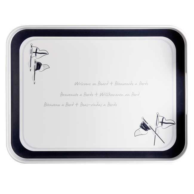 Melamine Rectangular Tray Welcome On Board