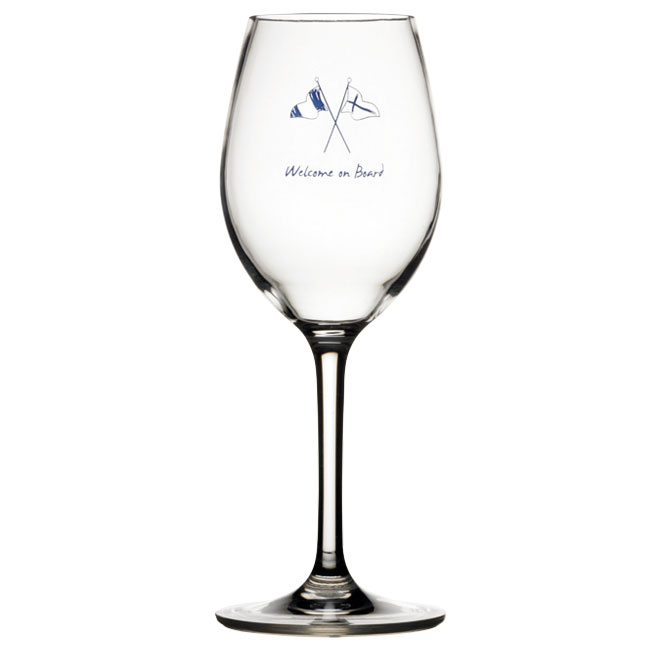 Non Slip Wine Glass Welcome On Board, 6 Pc