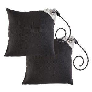 2 Waterproof Cushions Sailing Black